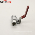 GutenTop HIgh Quality 3/8inch zinc alloy ball valve with Long Iron Handle